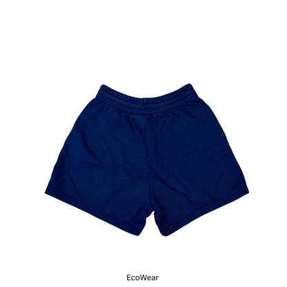 adidas Originals Navy Shorts with Yellow Trefoil Logo