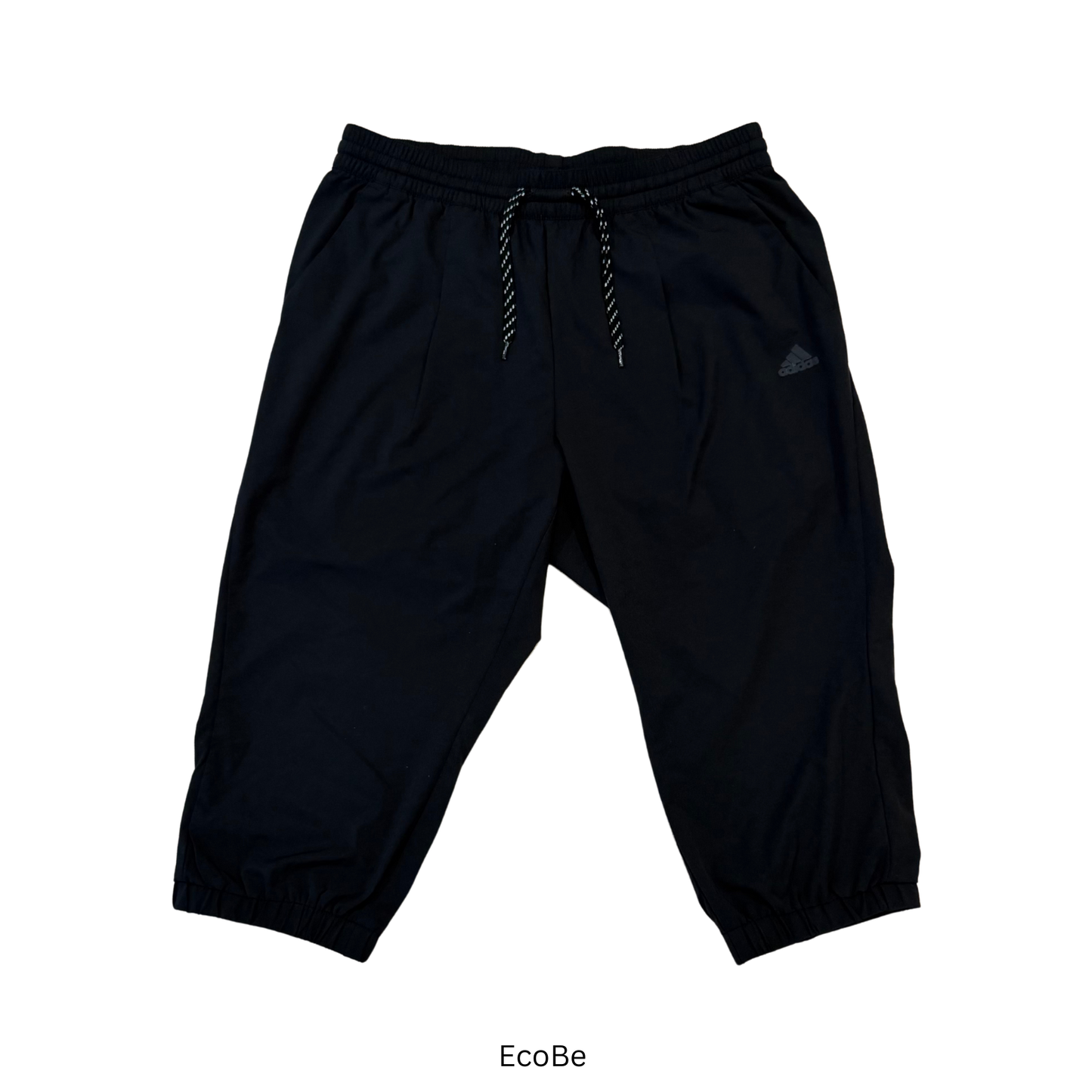 Black 3/4 Length Adidas Jogger Pants