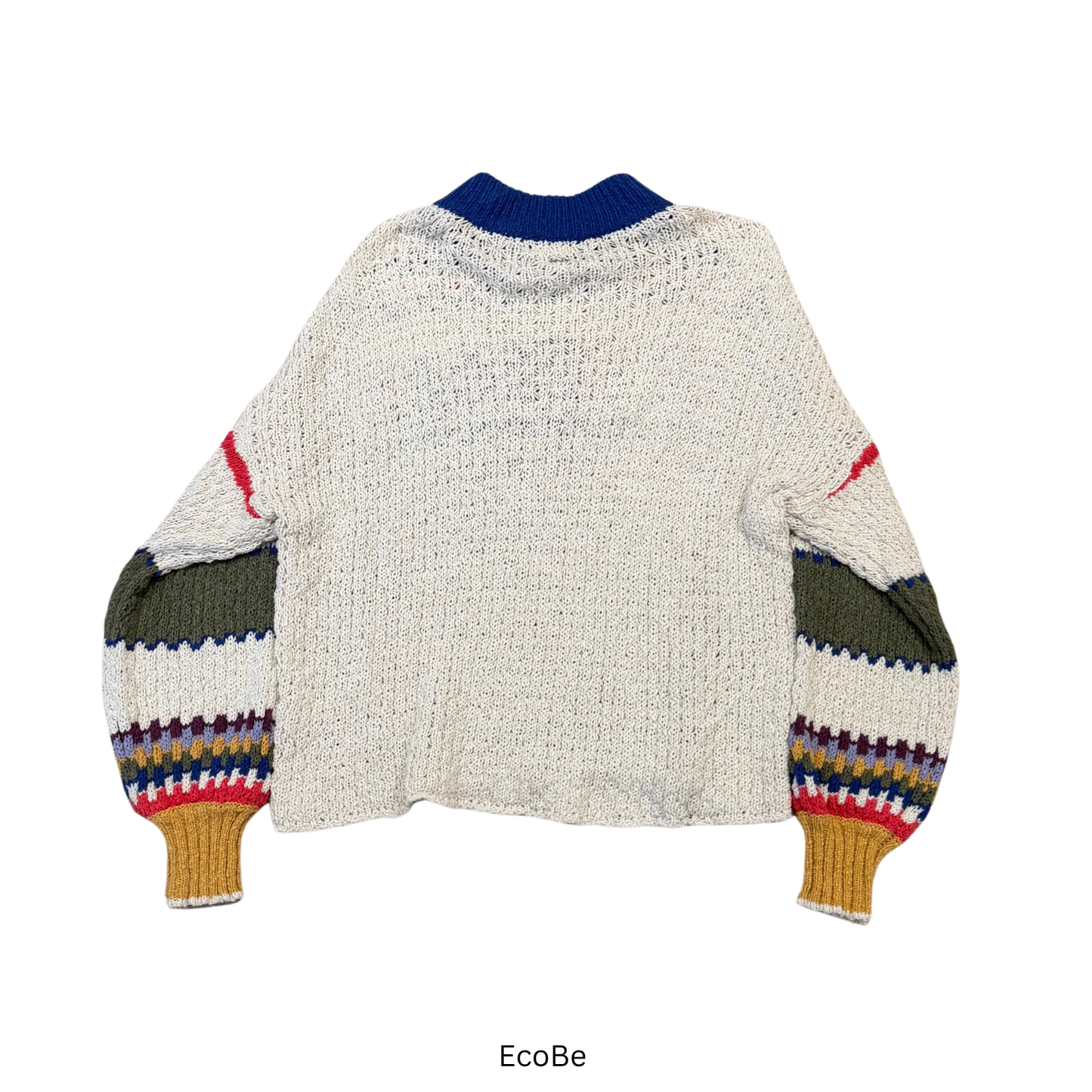 Handcrafted-Style Colorful Knit Sweater