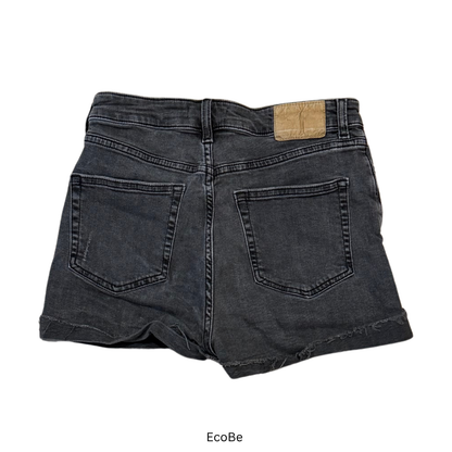 Black Distressed Denim Shorts