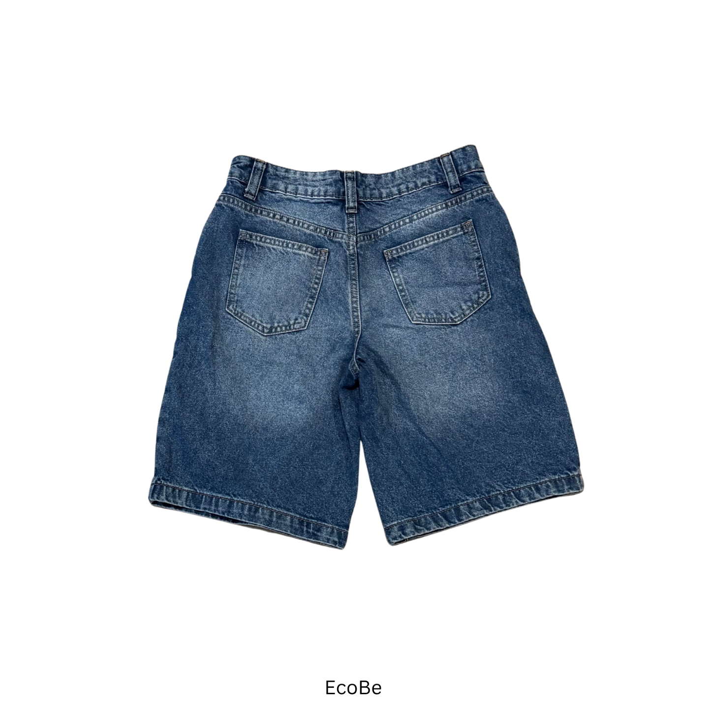 Classic Blue Denim Mid-Length Shorts