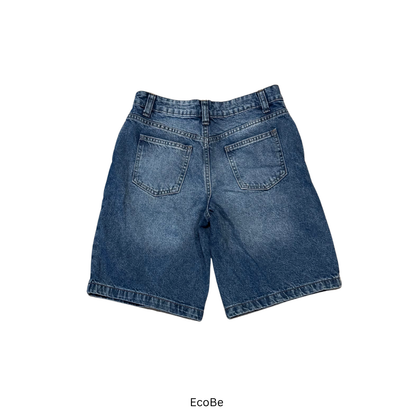 Classic Blue Denim Mid-Length Shorts