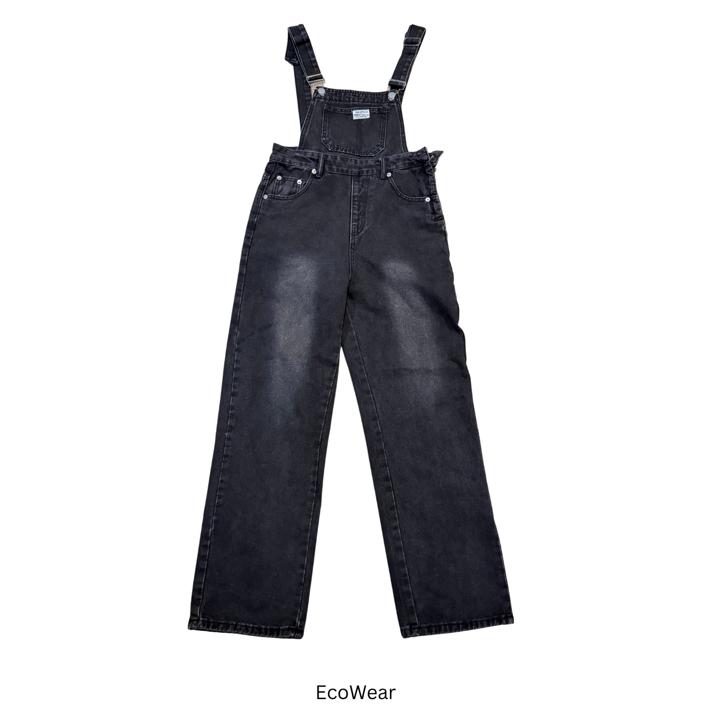Black Denim Overalls