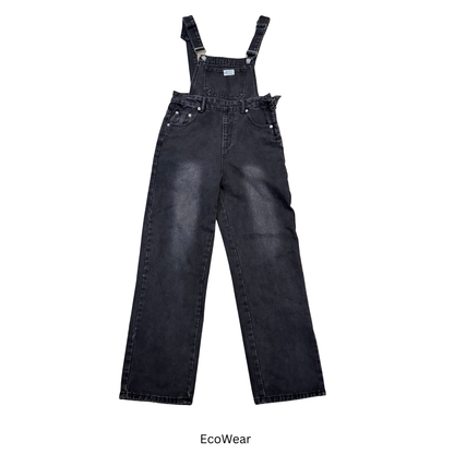 Black Denim Overalls