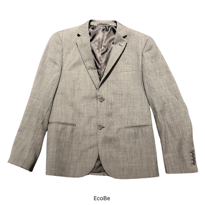 Roger David Light Grey Two-Button Suit Jacket