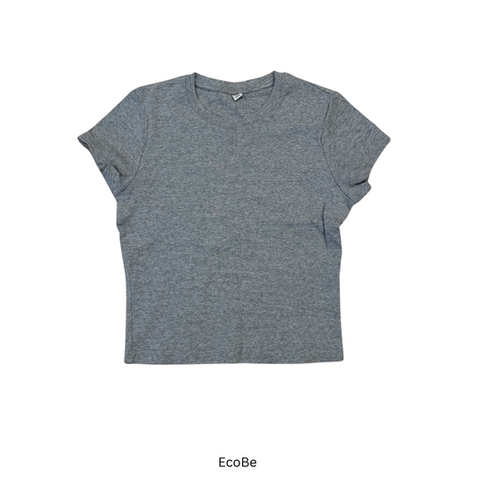 Gray Short-Sleeve Fitted Tee