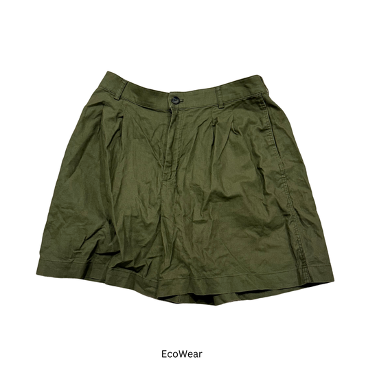 Khaki Pleated Casual Shorts