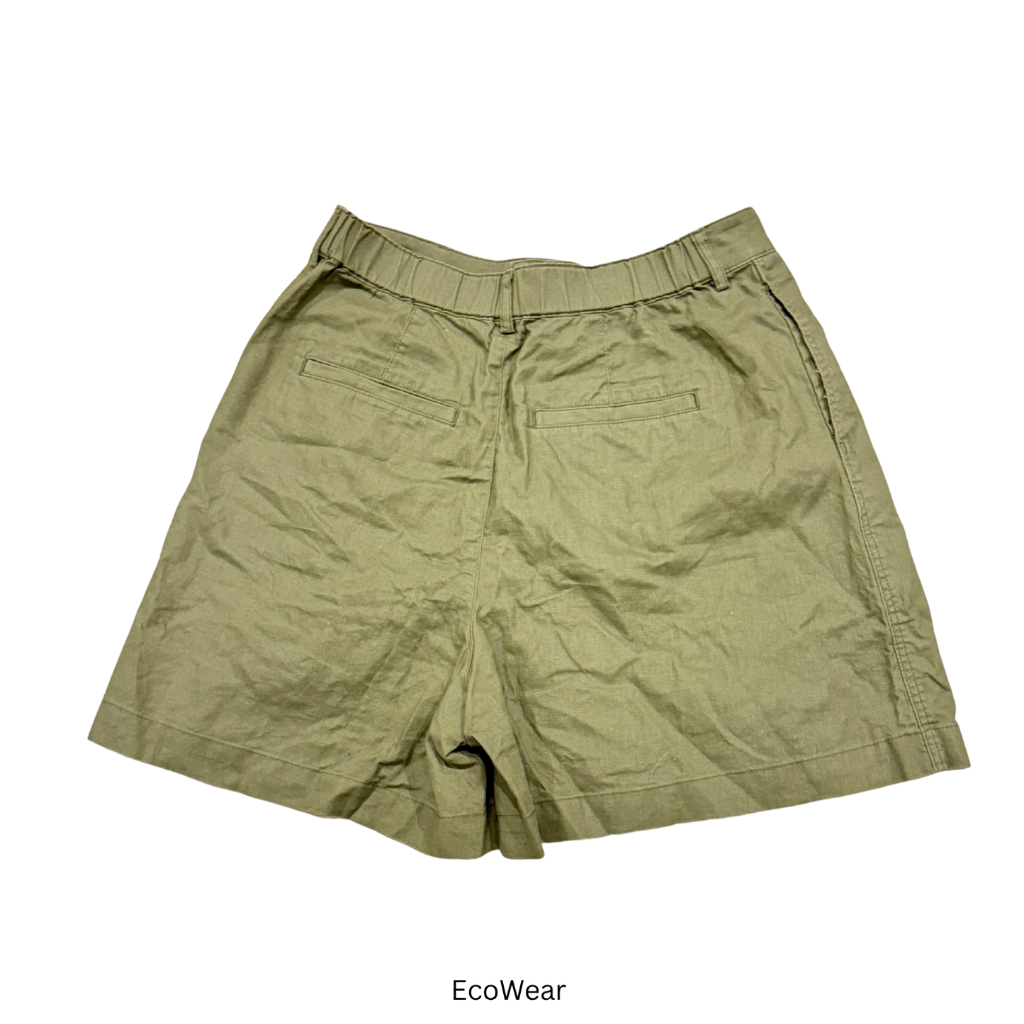 Khaki Pleated Casual Shorts