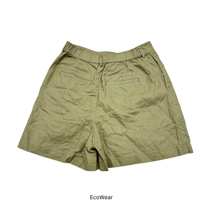 Khaki Pleated Casual Shorts