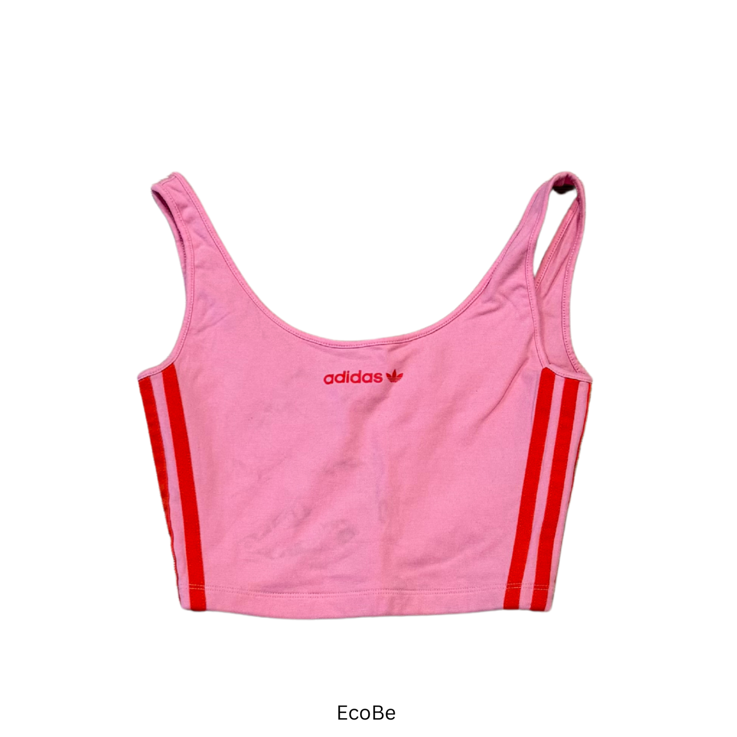 adidas Originals Pink Crop Tank Top – 3-Stripes Logo